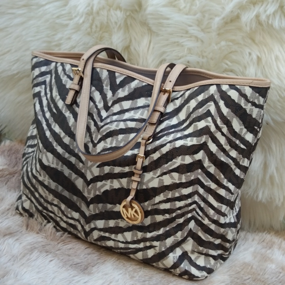 Michael Kors Zebra Print Tote - Picture 4 of 11